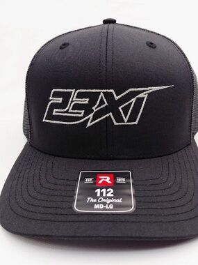 23xi Racing Baseball Cap Hat Richardson 112 Black Outline Embroidered